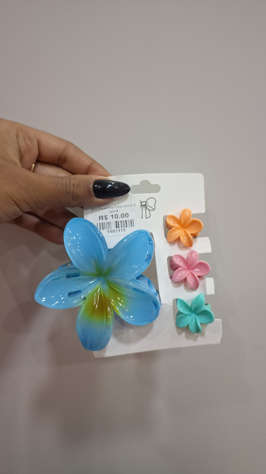Kit piranha flor c/4 unidades