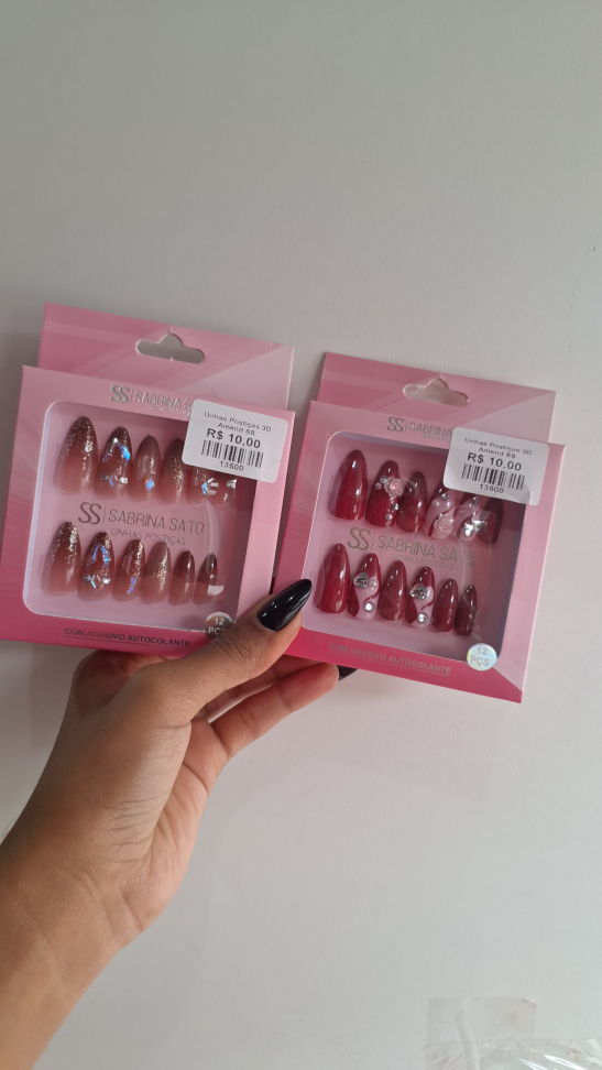 Unhas Postiças 3D Amendoadas Sabrina Satto