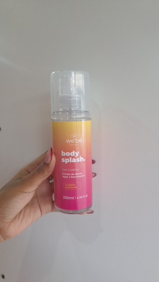 Body Splash extrato de amora,algas e rosa branca we'be