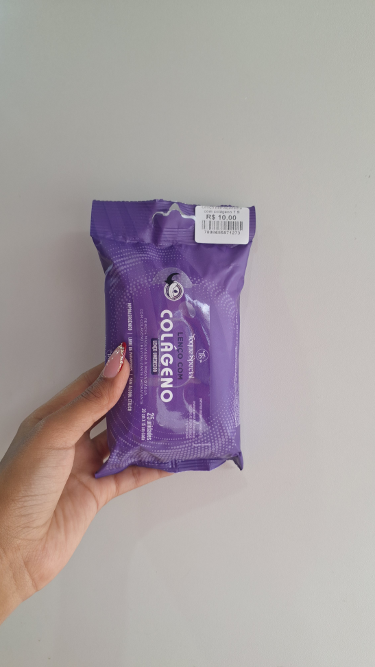 Lenço demaquilante com colágeno toque special