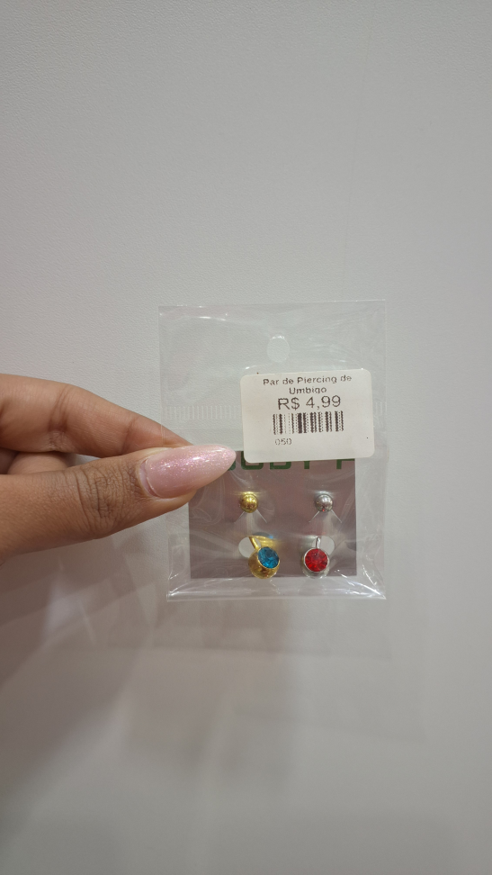 Par de piercing de umbigo