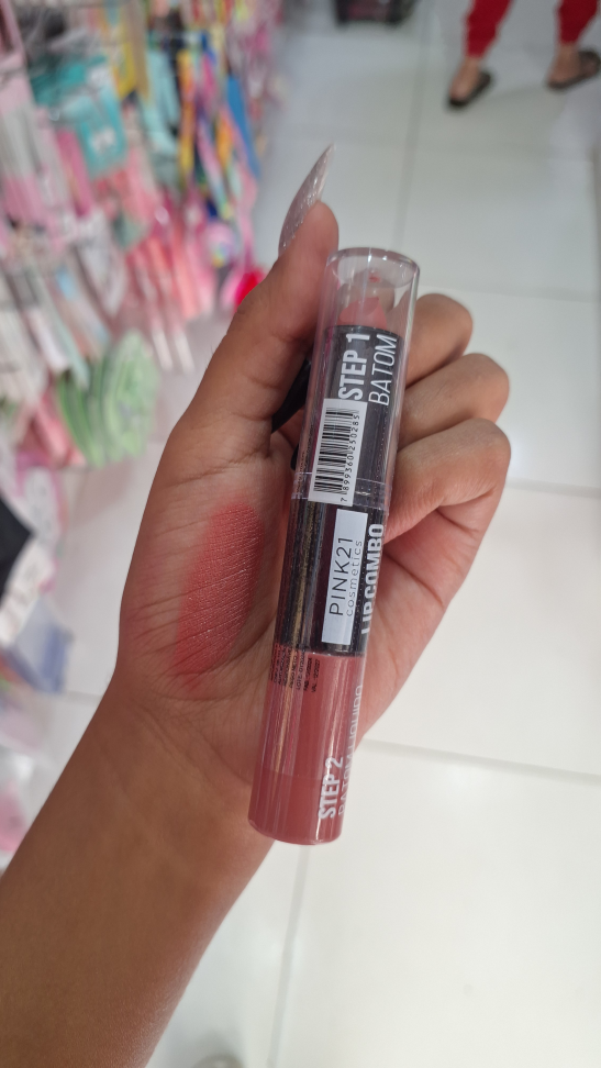 Lip Combo 2 em 1 Batom Líquido Matte + Batom PINK 21- cor 01
