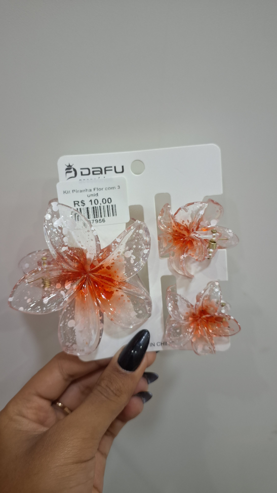 Kit piranha flor com 3 unidades