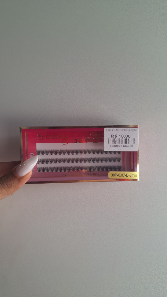 Cilios Tufinho 30P 8mm Com 3 Fileiras Dafu