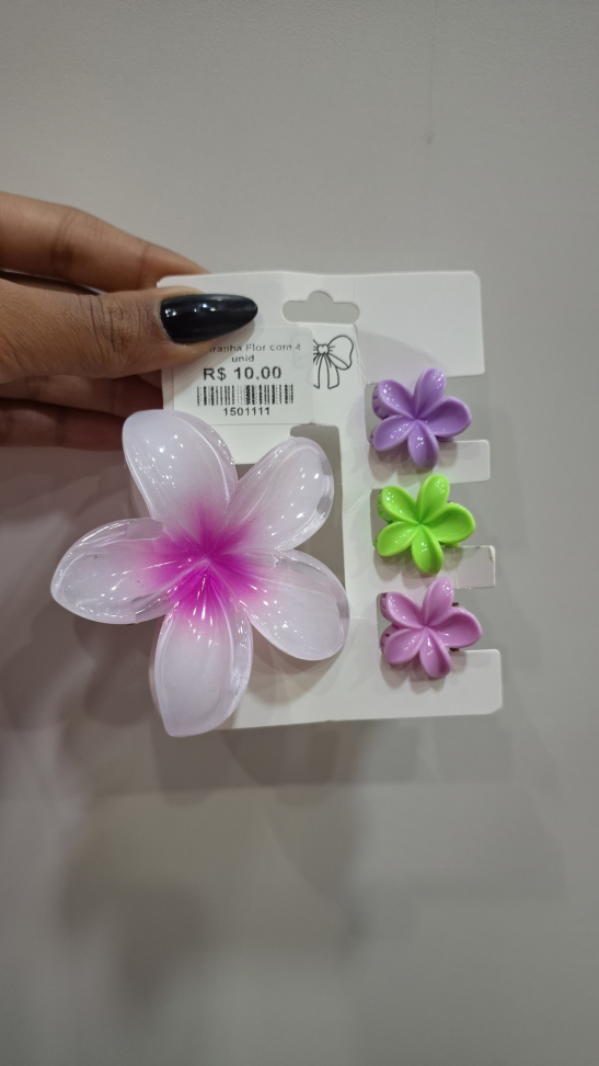 Kit piranha flor c/4 unidades