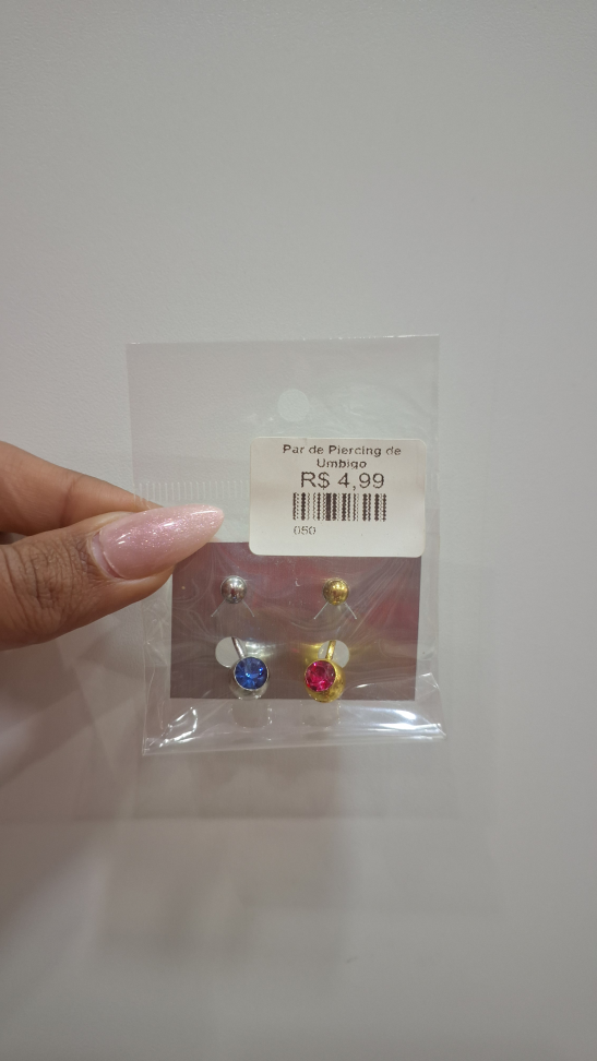 Par de piercing de umbigo
