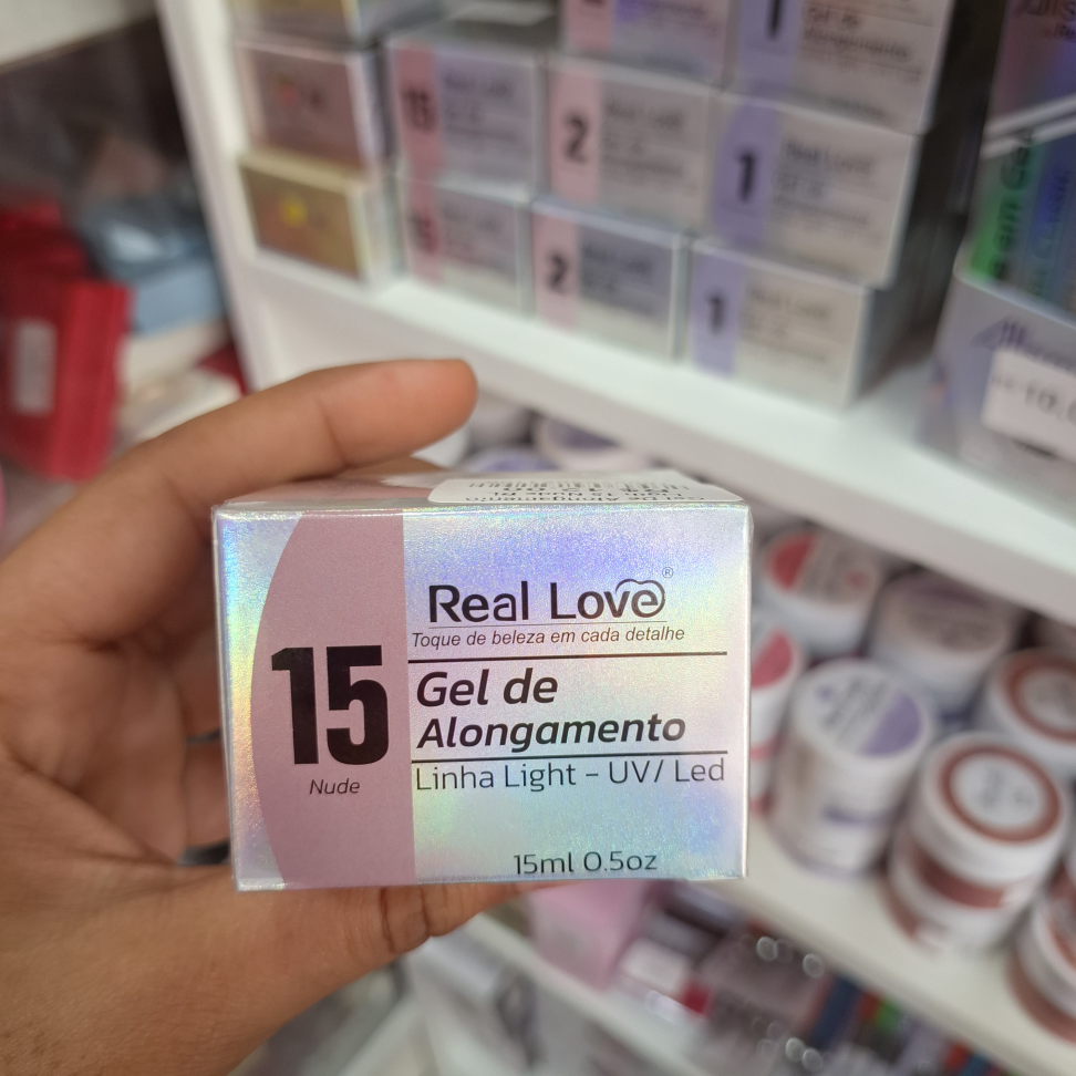 Gel de Alongamento Real Love 15 Nude 15ml