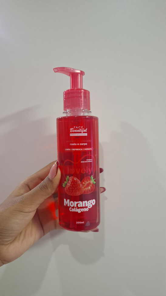Sabonete liquido rosto e corpo Morango Lovely