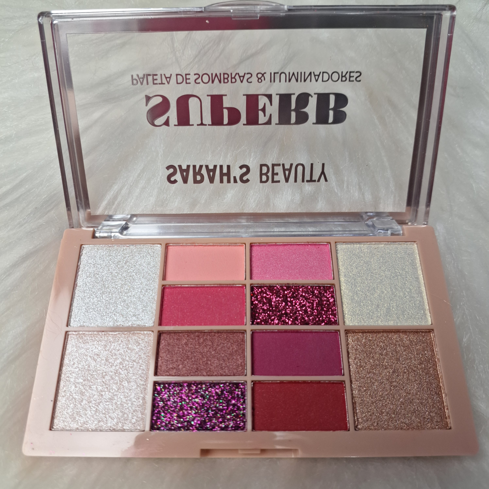 Paleta de Sombras + Iluminadores Superb SARAH'S BEAUTY- cor B - #2