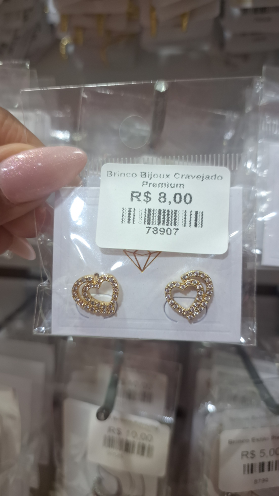 Brinco Bijoux Cravejado Premium