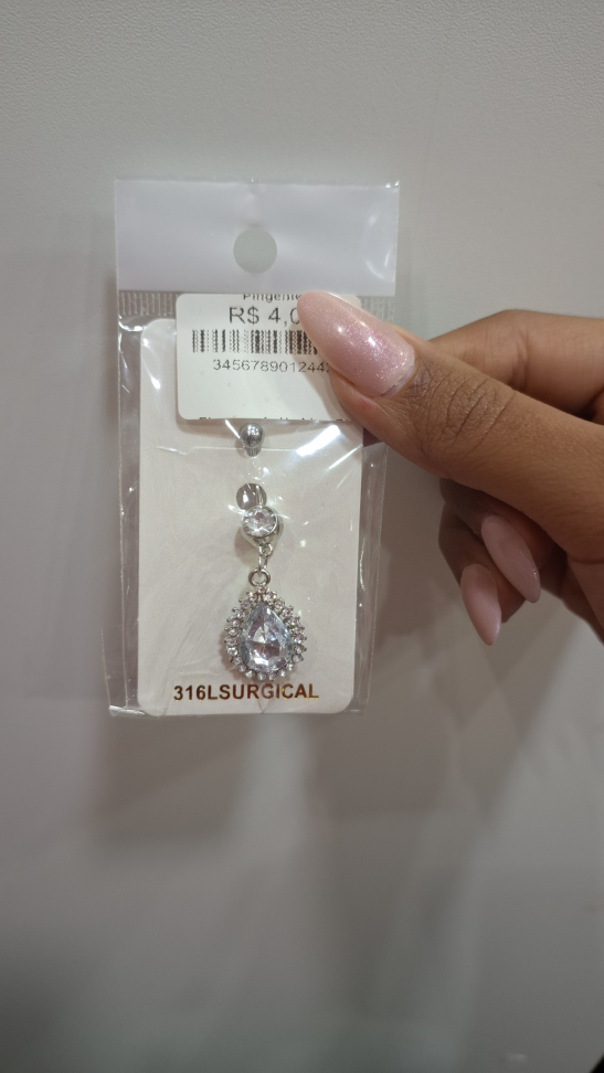 Piercing de umbigo com pingente - #3