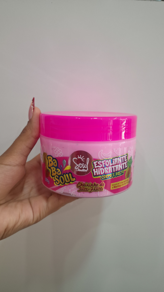 Esfoliante hidratante corpo e rosto Tutti-Frutti Soul Cosméticos