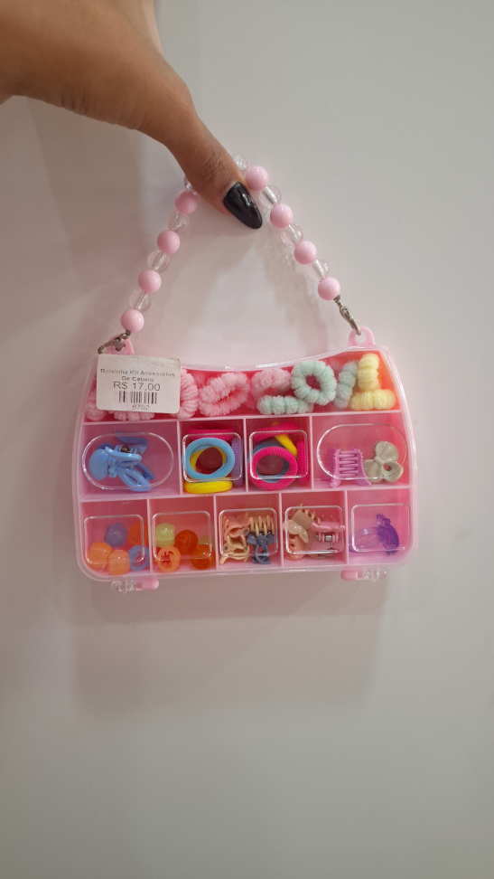 Bolsinha Kit Acessórios de Cabelo