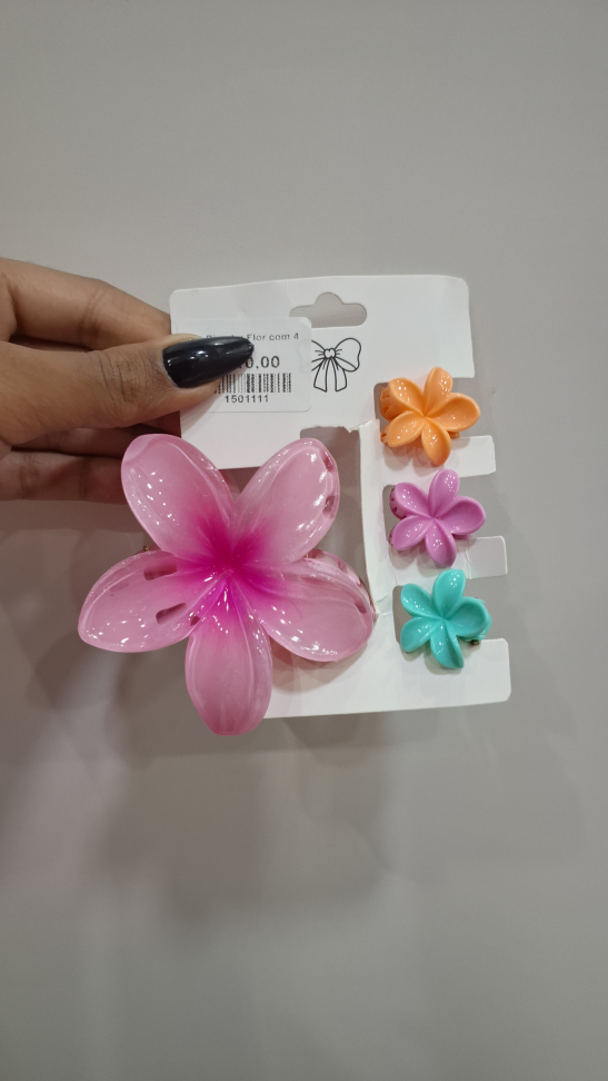 Kit piranha flor c/4 unidades