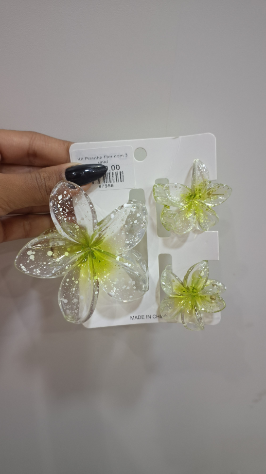 Kit piranha flor com 3 unidades