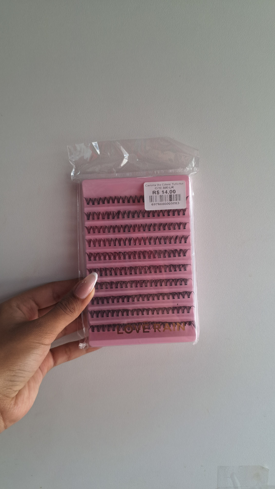 Cartela de Cilios Tufinho 30D Com 10 Fileiras Lové Rain