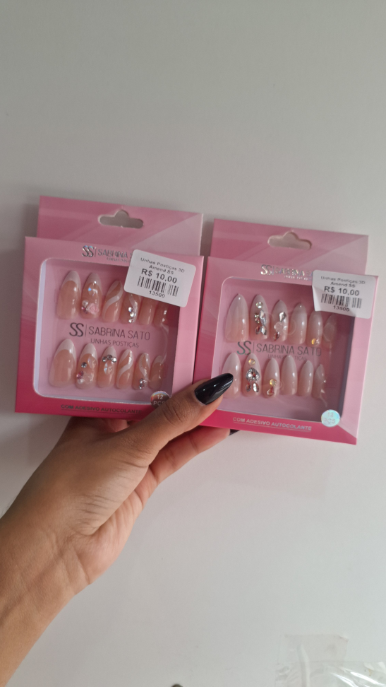Unhas Postiças 3D Amendoadas Sabrina Satto