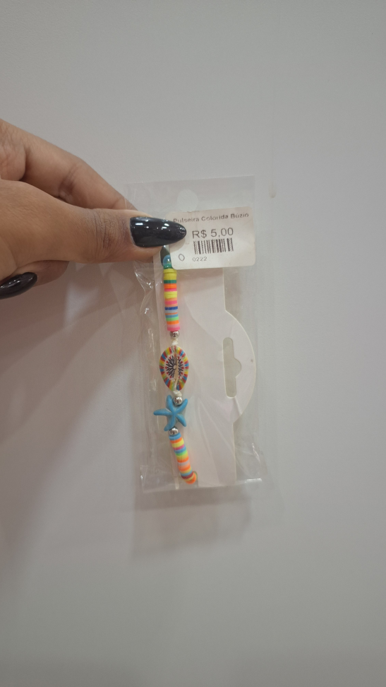 Pulseira colorida búzios
