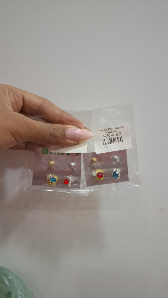 Par de piercing de umbigo