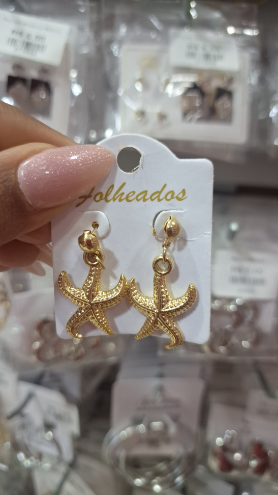Brincos folheados Pend