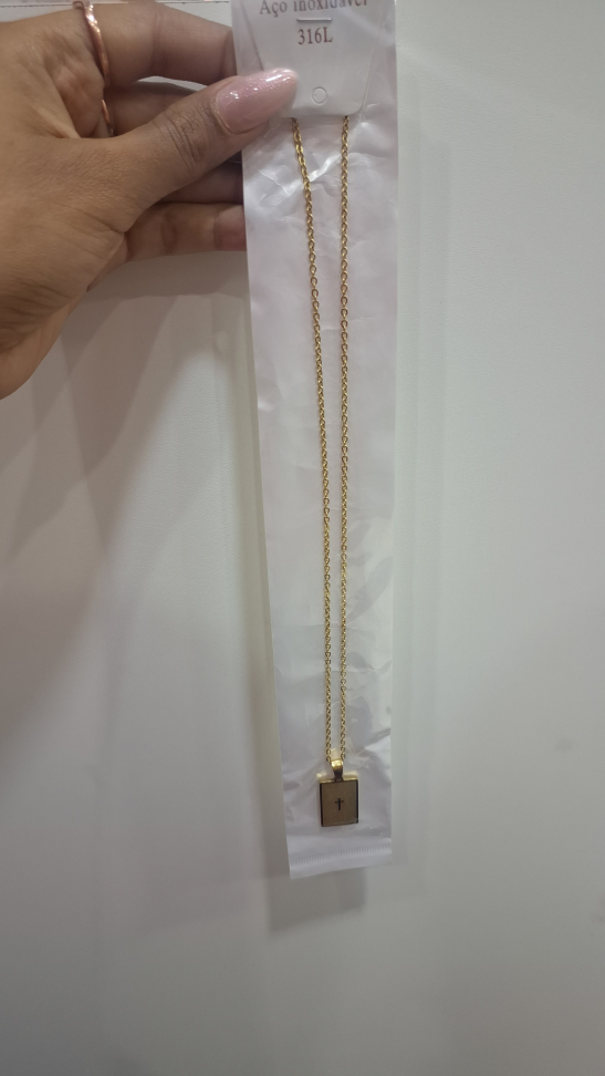 Corrente com pingente Aço Inox