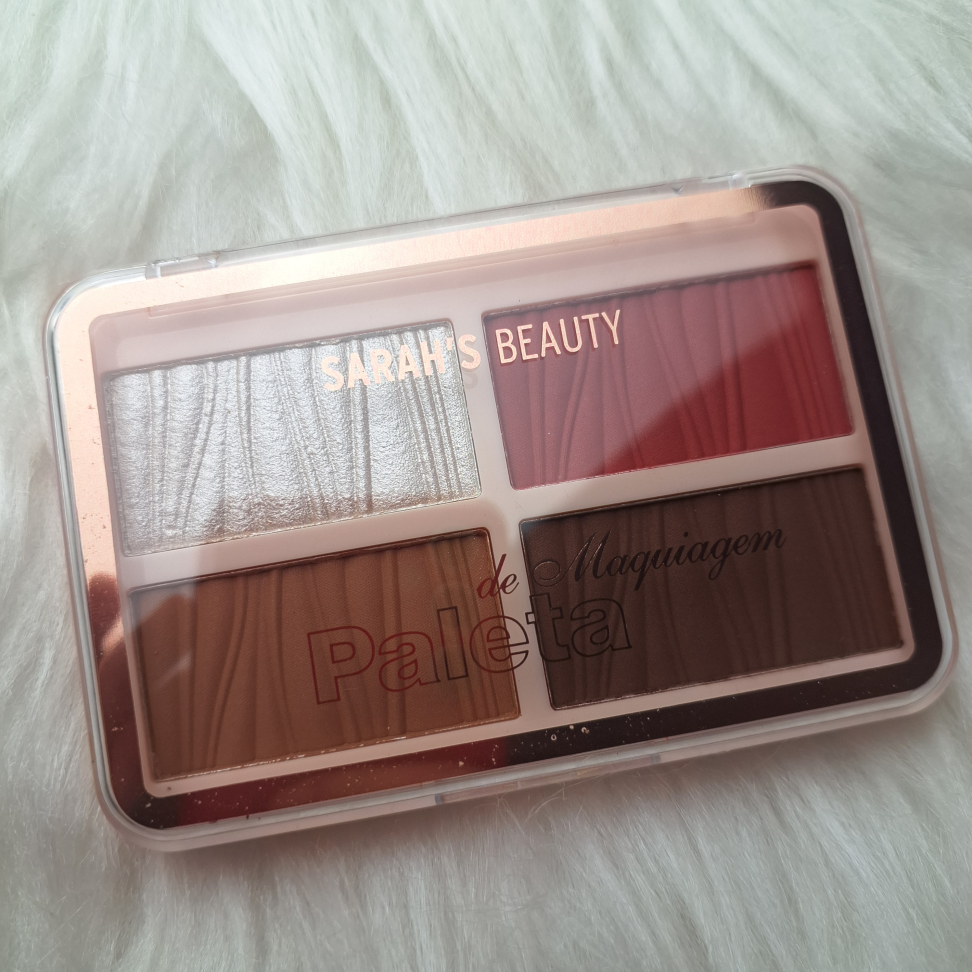 Paleta 4 em 1 Iluminador + Blush + Pó Compacto + Contorno SARAH'S BEAUTY - COR B - #4
