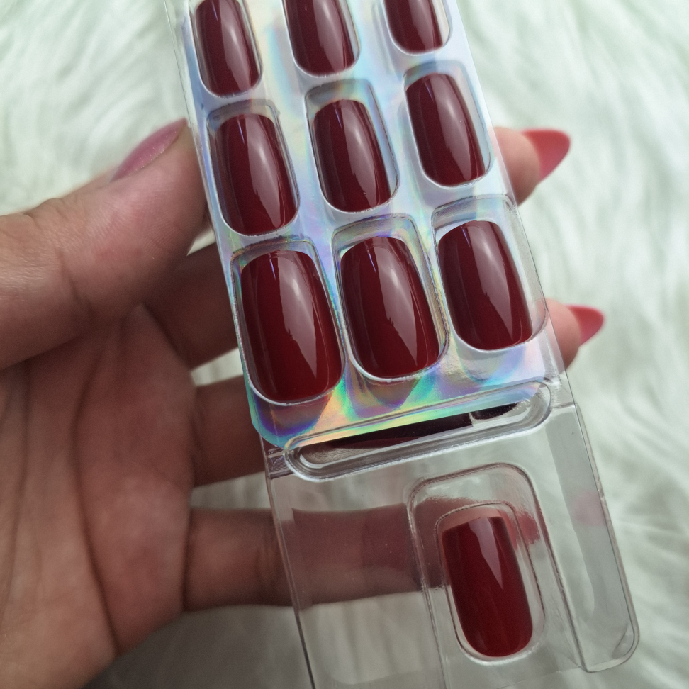 Unha Quadrada Collor ROYAL Vinho c/24 unhas - #2