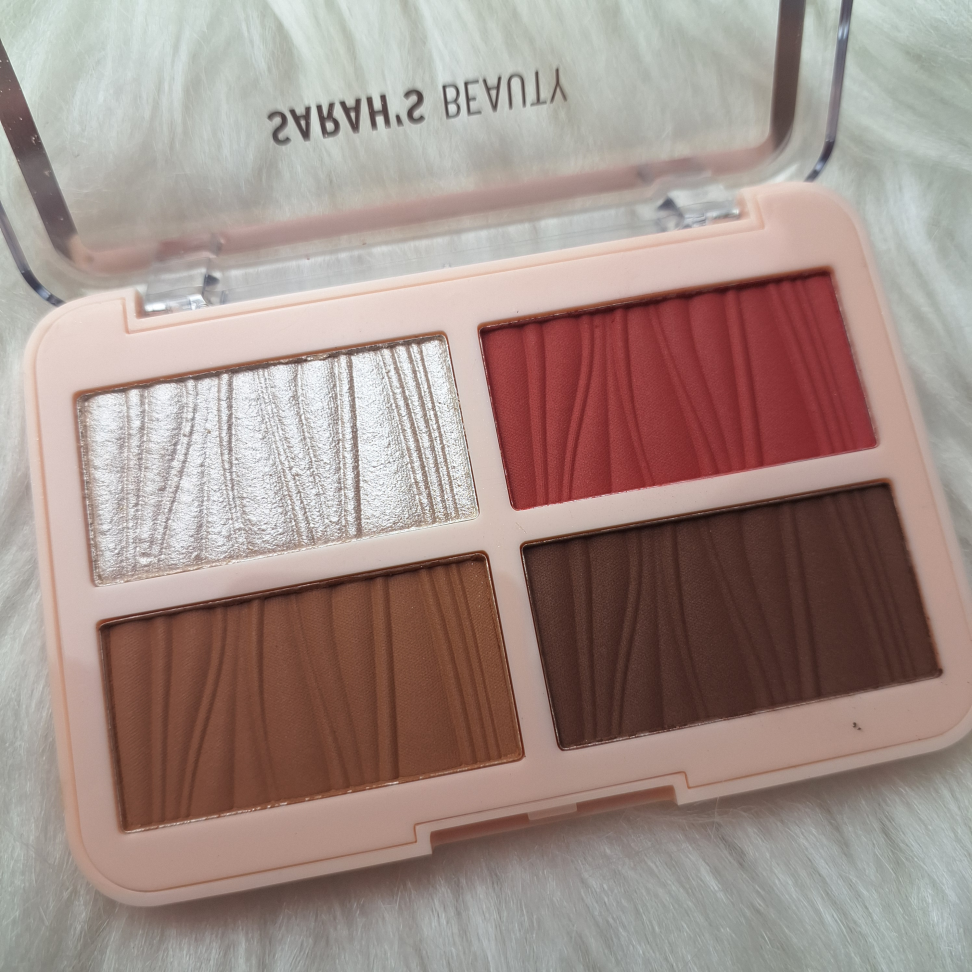 Paleta 4 em 1 Iluminador + Blush + Pó Compacto + Contorno SARAH'S BEAUTY - COR B - #2