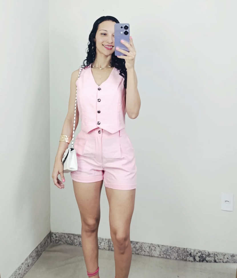 Conjunto alfaiataria short e colete 20000468 - #3