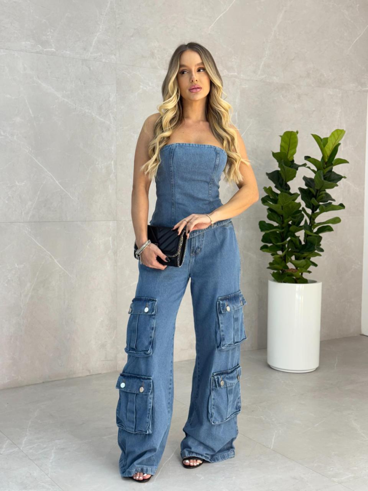 Conjunto jeans cargo 15475 - #2