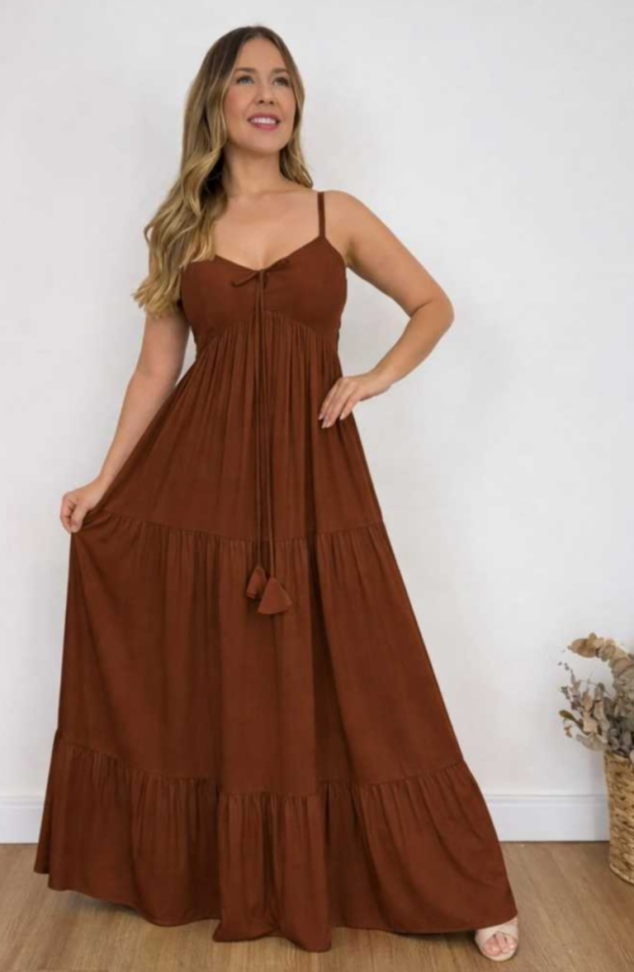 Vestido longo viscolino 932
