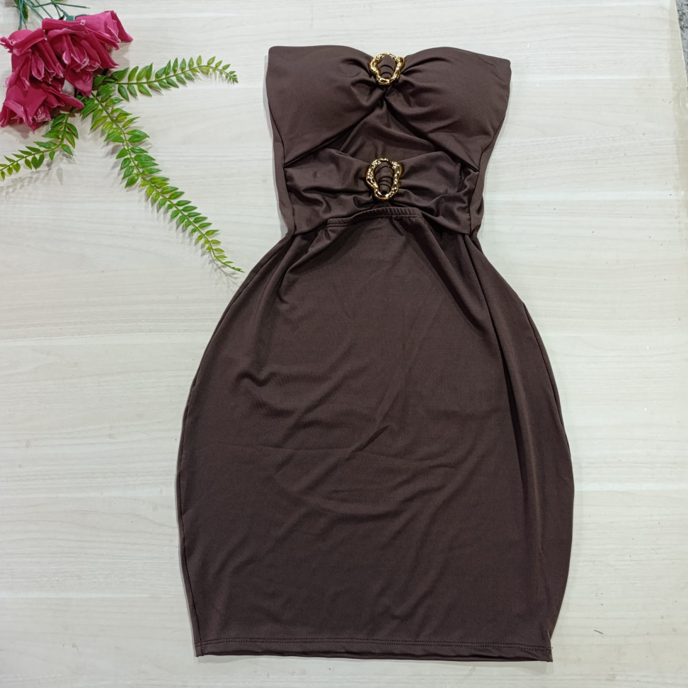 Vestido recorte detalhe fivela 142 - #2