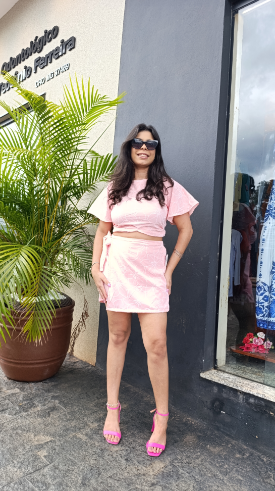 Conjunto short saia e blusa amarração 20001384 - #2