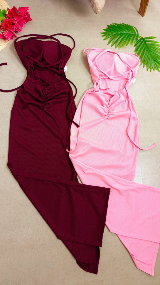 Vestido ribaninha longo 960