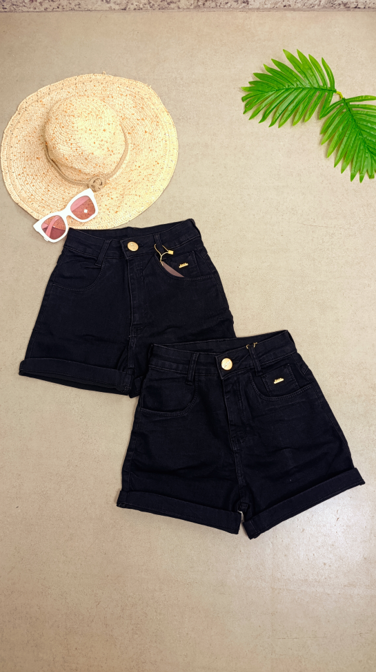 Short jeans preto 881