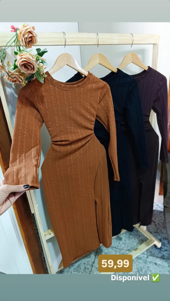 Vestido midi manga longa 277 - #3