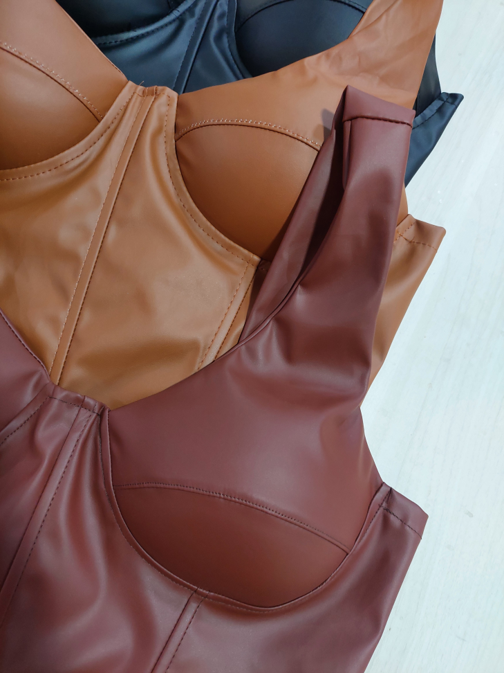 Cropped de couro 14642 - #2