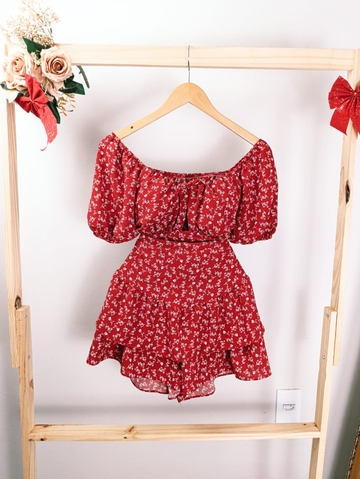 Macaquinho babados estampado 20000318 - #2