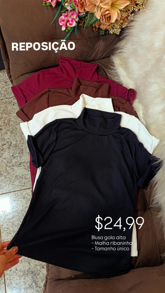 Blusa ribaninha gola alta 371