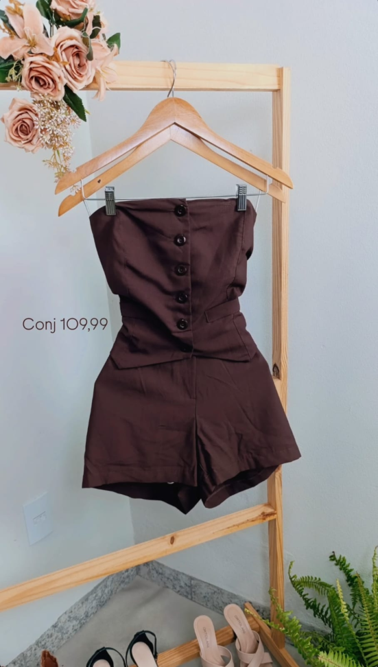 Conjunto alfaiataria short e colete 15062 - #5