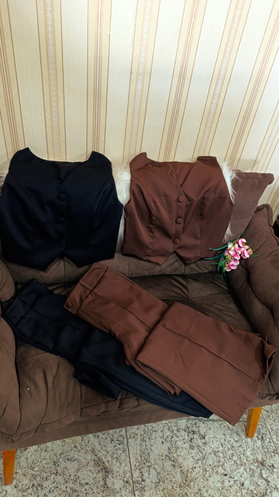 Conjunto alfaiataria colete e calça 328