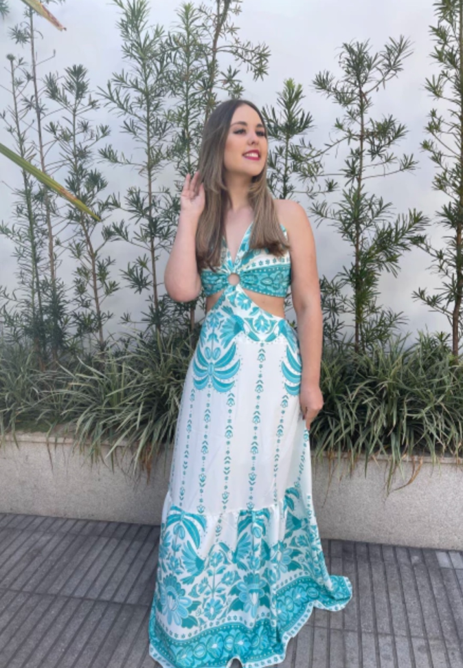 Vestido longo estampado 937 - #3