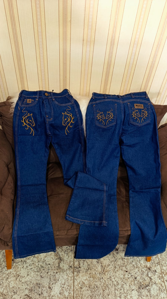 Calça jeans country flare 312
