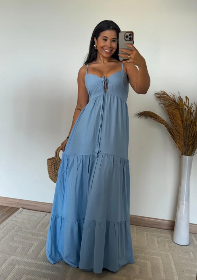 Vestido longo viscolino 932