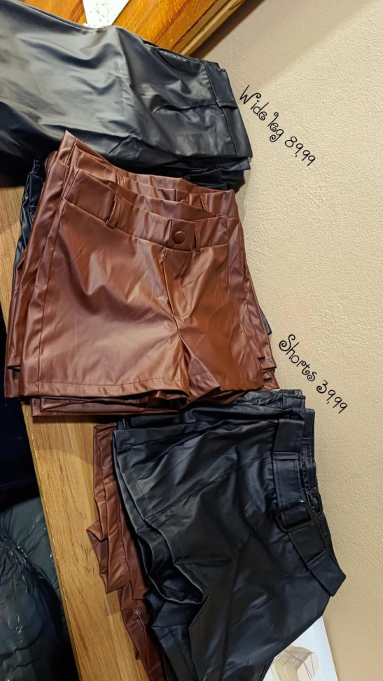 Short couro botão 591 - #4