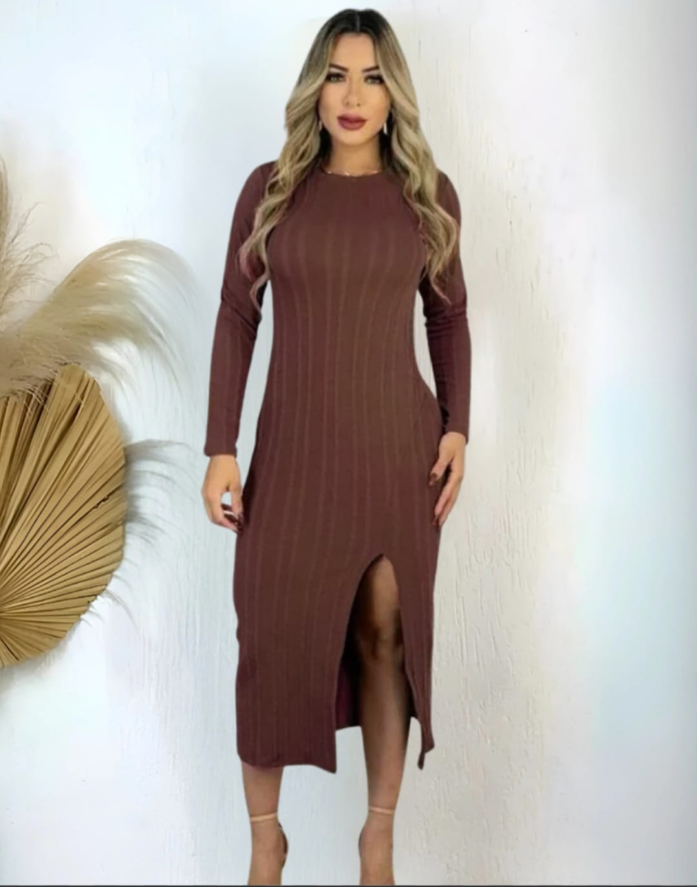Vestido midi manga longa 277 - #5