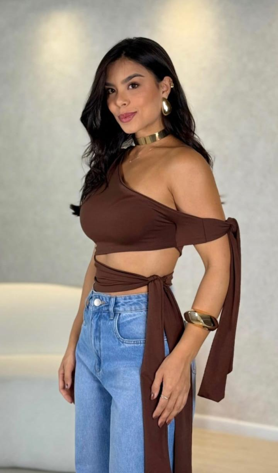 blusa nula alça amarração - #5