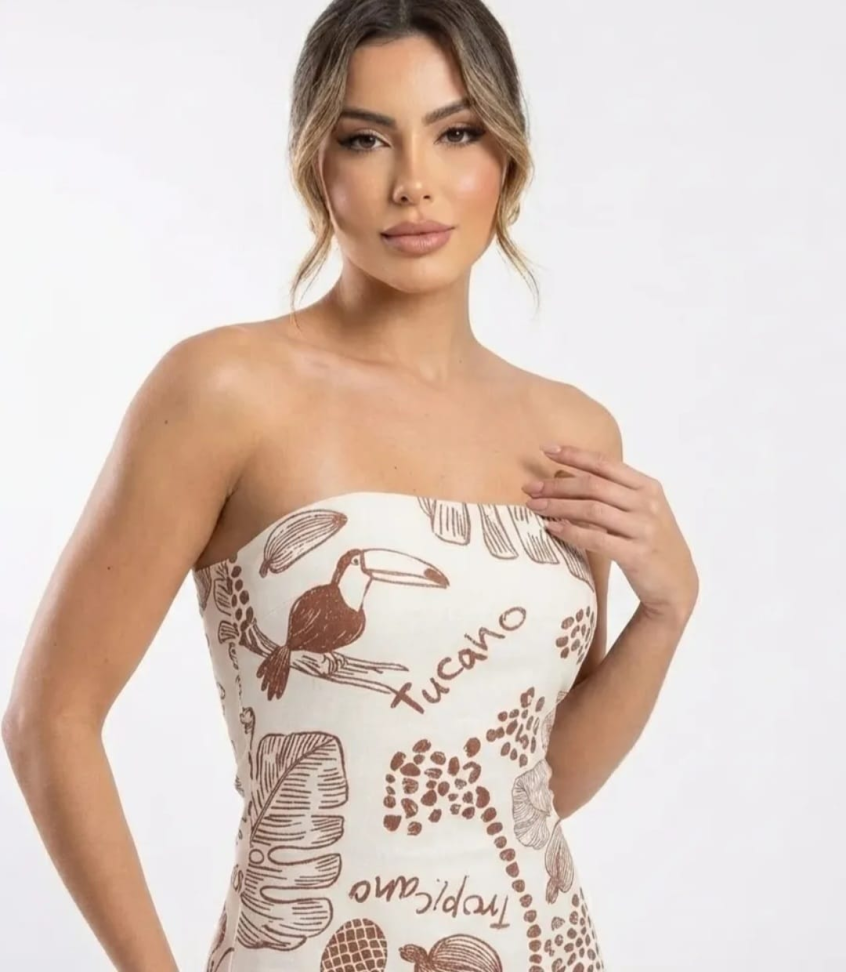 Vestido estampado  tomara que caia 303 - #4