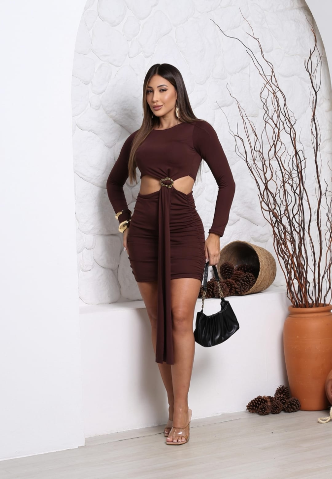 Vestido fivela manga longa 304 - #2