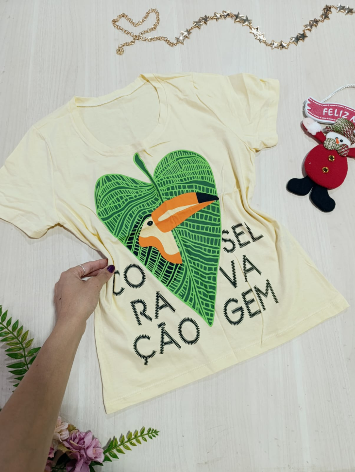 Blusa t-shirt estampa na frente - #1